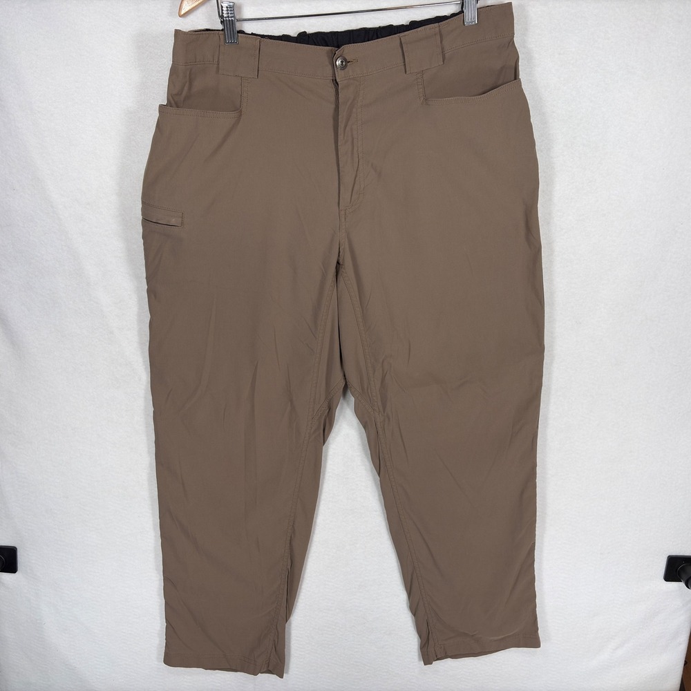 Duluth Trading Co Dry on the Fly Pants Mens L x 30 Brown Nylon Stretch Hiking